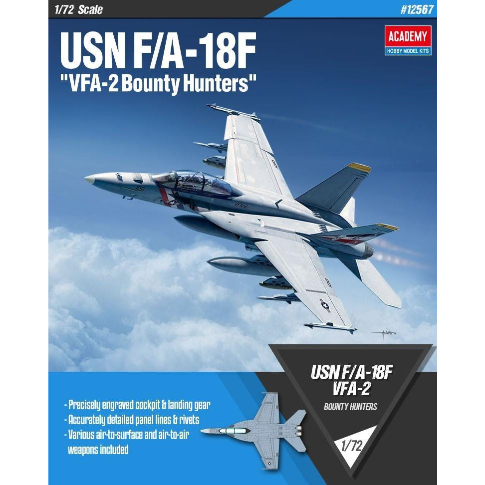 Academy 1:72 12567 1/72 F/A-18F Vfa-2 "Bounty Hunters" Usn