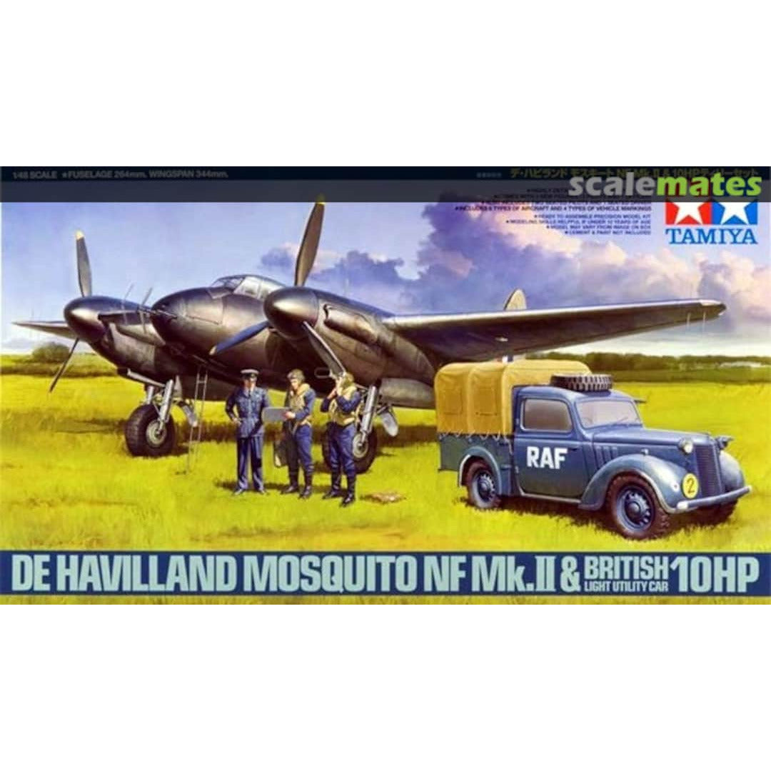 Tamiya 89786 1:48 De Havilland Mosquito Nf Mk.II Aircraft w/ British U –  Trainz