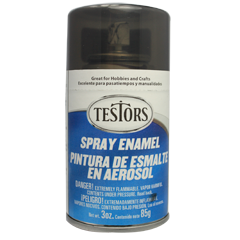 Testors Enamel Sprays Custom Black - Transparent