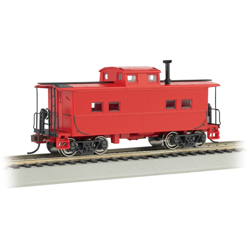 Bachmann Painted, Unlettered, Red - NE Steel Caboose (HO Scale)