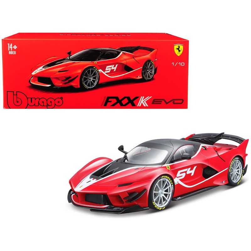 Ferrari FXX K Evo #54 Michael Luzich "Signature Series" 1/18 Diecast Model Car by Bburago