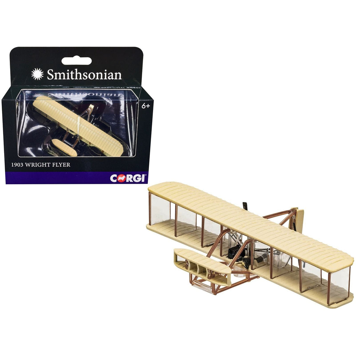1903 Wright Flyer Aircraft with Pilot Figure "Smithsonian" Series Diecast Model by Corgi-Corgi-ModelCars.com