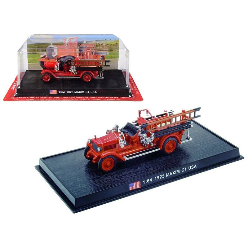1923 Maxim C1 Fire Engine "Houston Fire Department" (H.F.D.) Houston (Texas) 1/64 Diecast Model by Amercom - Amercom - ModelCars.com