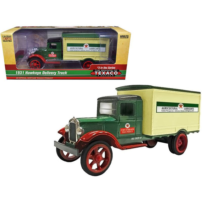 1931 Hawkeye "Texaco" Delivery Truck "Agricultural Lubricants" 3rd in the Series "The Brands of Texaco Series" 1/34 Diecast Model by Auto World - Autoworld - ModelCars.com