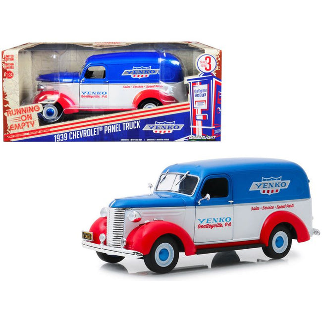 1939 Chevrolet Panel Truck "Yenko Sales and Service" "Running on Empty" Series 3 1/24 Diecast Model Car by Greenlight-Greenlight-ModelCars.com