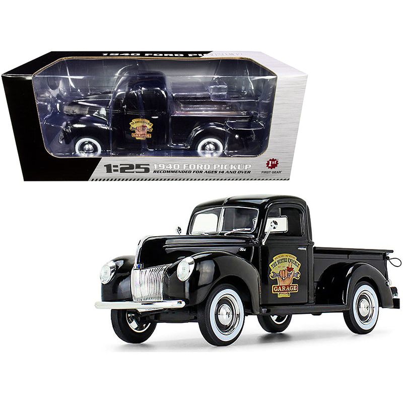 1940 Ford Pickup Truck Black "The Busted Knuckle Garage" 1/25 Diecast Model Car by First Gear - First Gear - ModelCars.com
