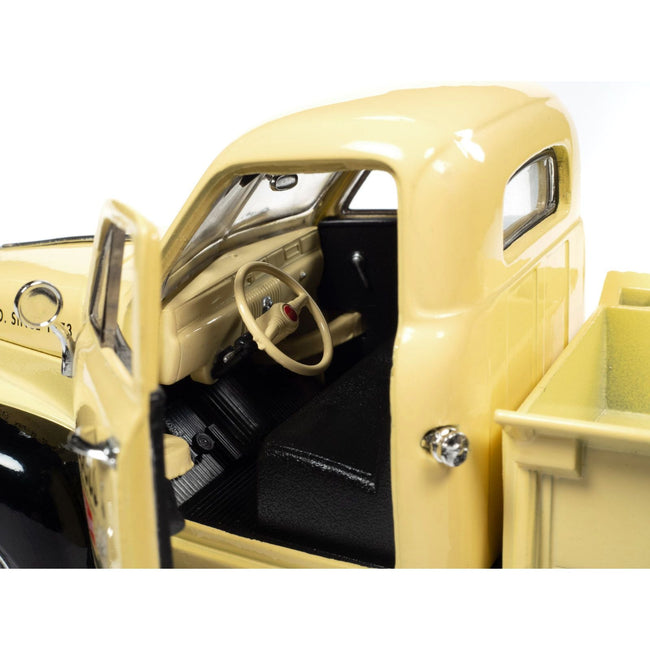 1947 Studebaker Pickup Truck Cream and Black "Coors Pilsner" 1/24 Diecast Model Car by Auto World - Autoworld - ModelCars.com
