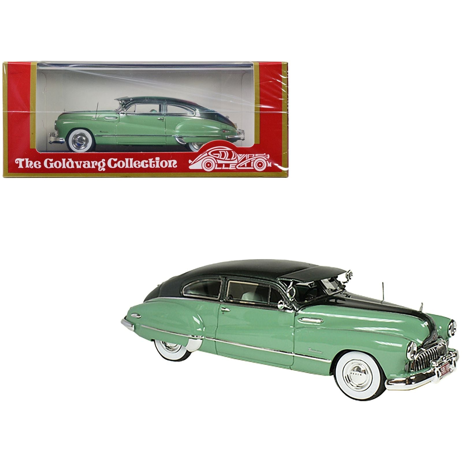1948 Buick Roadmaster Coupe Allendale Green and Dark Green Metallic Limited Edition to 220 pieces Worldwide 1/43 Model Car by Goldvarg Collection - Goldvarg Collection - ModelCars.com