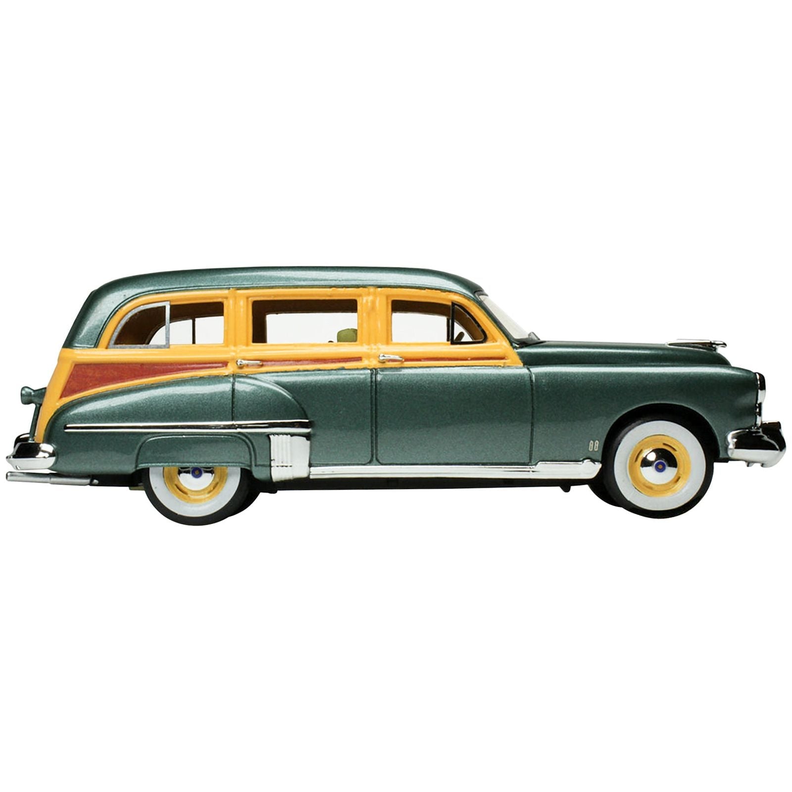 1949 Oldsmobile 88 Station Wagon Alpine Green Metallic with Cream and Woodgrain Sides and Green Interior Limited Edition to 240 pieces Worldwide 1/43 Model Car by Goldvarg Collection - Goldvarg Collection - ModelCars.com