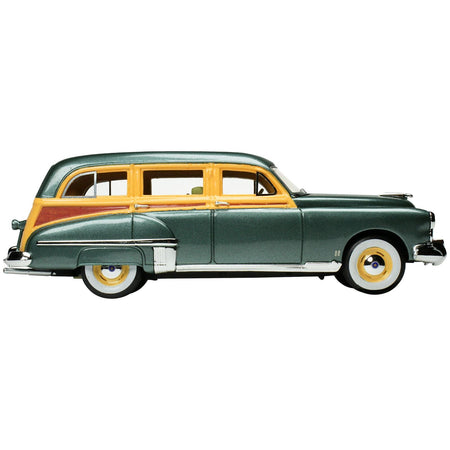 1949 Oldsmobile 88 Station Wagon Alpine Green Metallic with Cream and Woodgrain Sides and Green Interior Limited Edition to 240 pieces Worldwide 1/43 Model Car by Goldvarg Collection - Goldvarg Collection - ModelCars.com