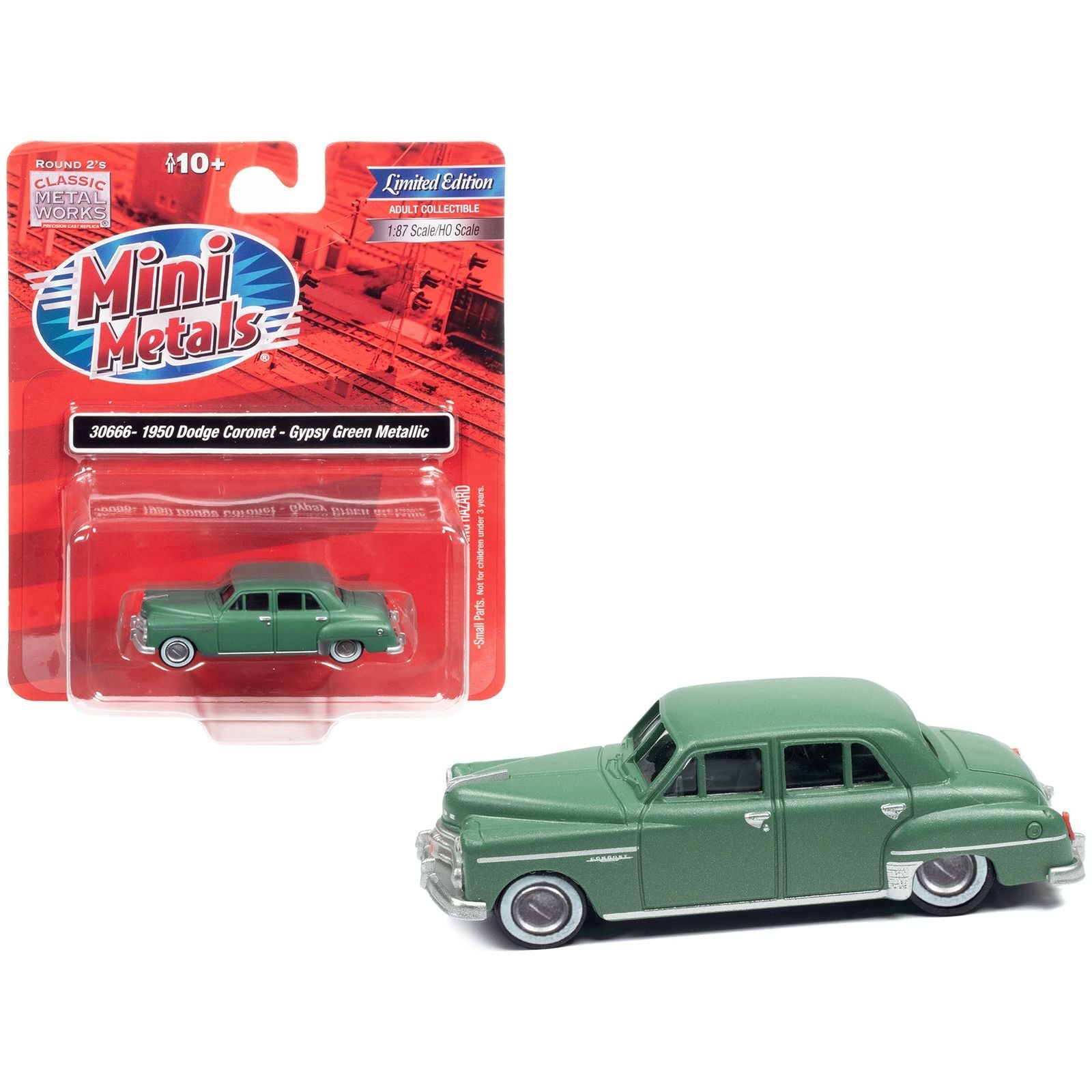 1950 Dodge Coronet Gypsy Green Metallic 1/87 (HO) Scale Model Car by Classic Metal Works - Classic Metal Works - ModelCars.com