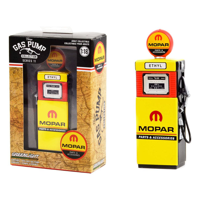 1951 Wayne 505 Gas Pump "MOPAR Parts & Accessories" Yellow "Vintage Gas Pumps" Series 11 1/18 Diecast Model by Greenlight - Greenlight - ModelCars.com