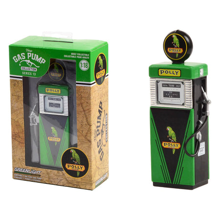 1951 Wayne 505 Gas Pump "Polly Gas" Green and Black "Vintage Gas Pumps" Series 13 1/18 Diecast Model by Greenlight - Greenlight - ModelCars.com