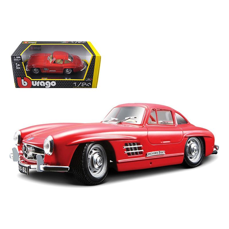 1954 Mercedes 300 SL Gullwing Red 1/24 Diecast Model Car by Bburago - Bburago - ModelCars.com