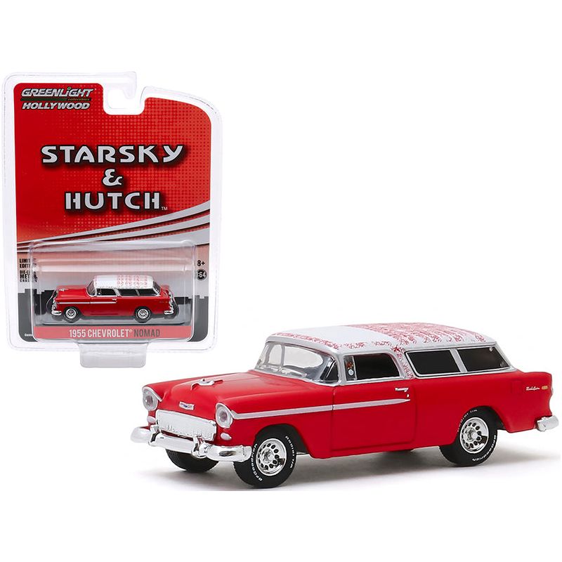1955 Chevrolet Nomad Red with White Top "Starsky and Hutch" (1975 - 1979) TV Series "Hollywood Special Edition" 1/64 Diecast Model Car by Greenlight - Greenlight - ModelCars.com