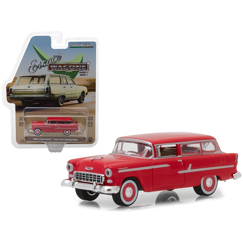 1955 Chevrolet Two - Ten Handyman Gypsy Red "Estate Wagons" Series 1 1/64 Diecast Model Car by Greenlight - Greenlight - ModelCars.com