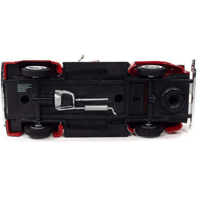 1956 Ford F - 100 Pickup Truck Red with White Top "Texaco Reliable Road Service" "Vintage Fuel" Series 1/24 Diecast Model Car by Auto World - Autoworld - ModelCars.com