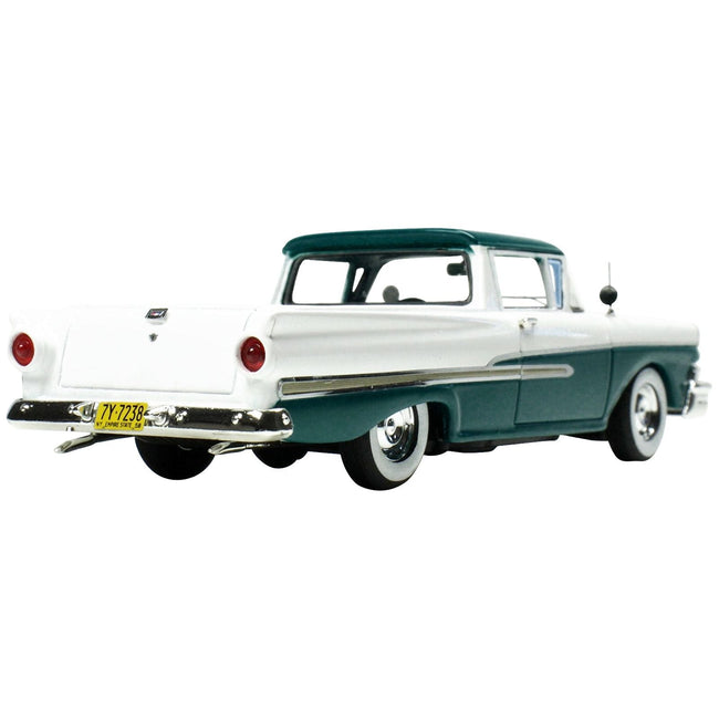 1958 Ford Ranchero Gulfstream Blue and White with Blue Interior Limited Edition to 180 pieces Worldwide 1/43 Model Car by Goldvarg Collection - Goldvarg Collection - ModelCars.com