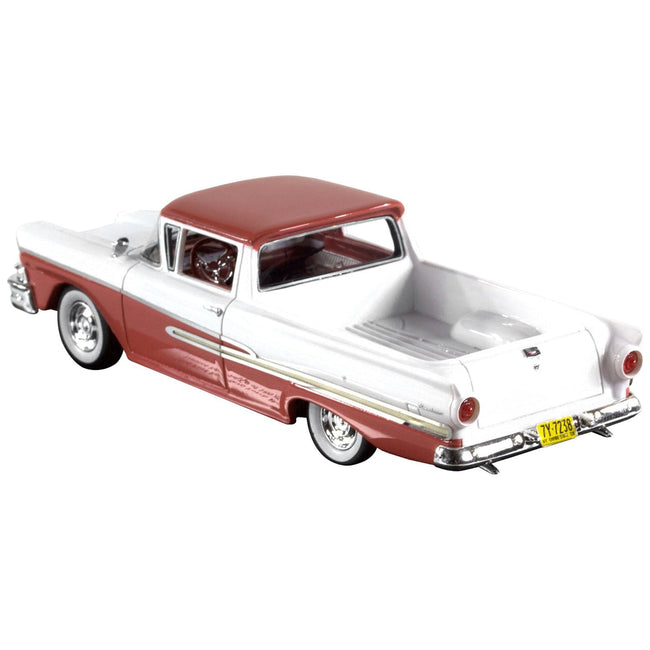 1958 Ford Ranchero Torch Red and White with Red Interior Limited Edition to 180 pieces Worldwide 1/43 Model Car by Goldvarg Collection - Goldvarg Collection - ModelCars.com
