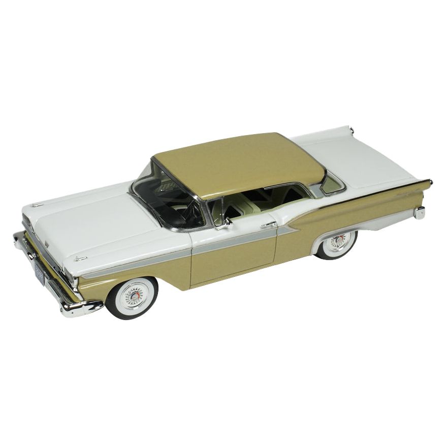1959 Ford Fairlane 500 Inca Gold and White with Light Green Interior Limited Edition to 240 pieces Worldwide 1/43 Model Car by Goldvarg Collection - Goldvarg Collection - ModelCars.com