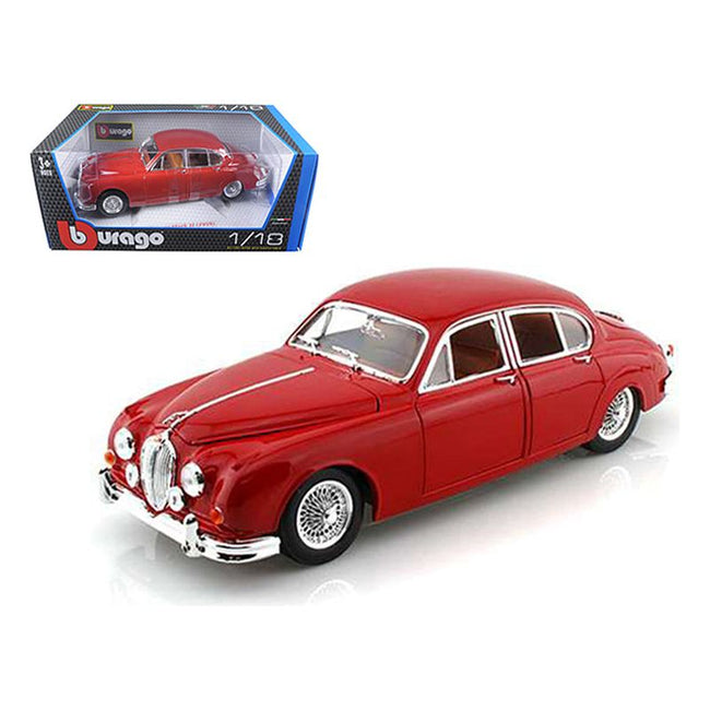 1959 Jaguar Mark II Red 1/18 Diecast Car Model by Bburago - Bburago - ModelCars.com