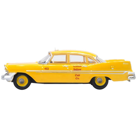 1959 Plymouth Belvedere Taxi Yellow "Tanner Yellow Cab Co." 1/87 (HO) Scale Diecast Model Car by Oxford Diecast-GMP-ModelCars.com