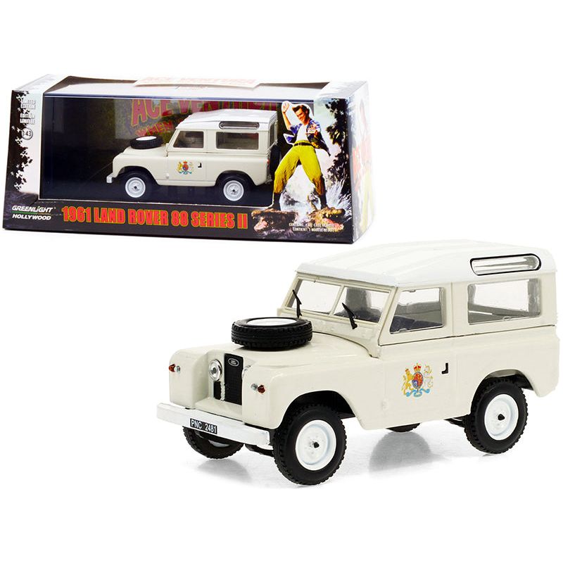 1961 Land Rover 88 Series II Station Wagon Cream with White Top "Ace Ventura 2: When Nature Calls" (1995) Movie 1/43 Diecast Model Car by Greenlight - Greenlight - ModelCars.com