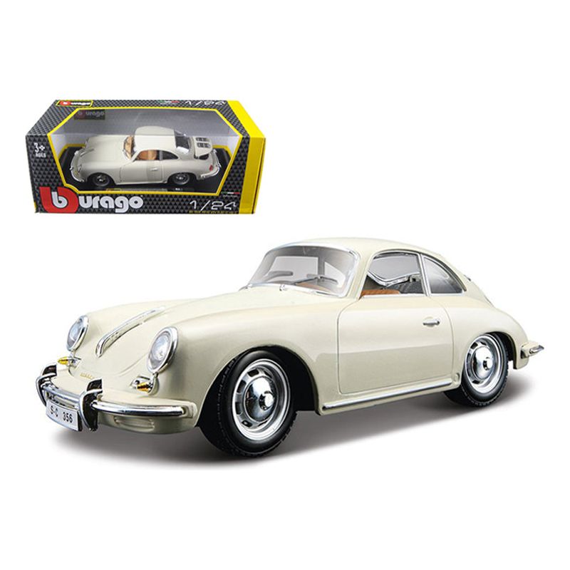1961 Porsche 356 B Coupe Ivory White 1/24 Diecast Model Car by Bburago - Bburago - ModelCars.com