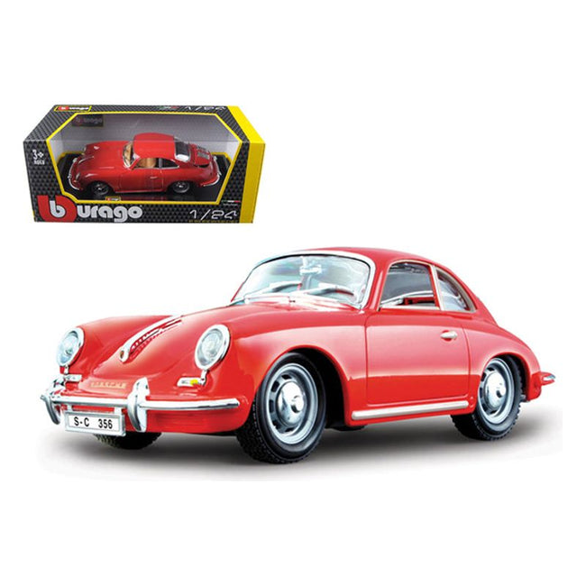 1961 Porsche 356 B Coupe Red 1/24 Diecast Model Car by Bburago - Bburago - ModelCars.com