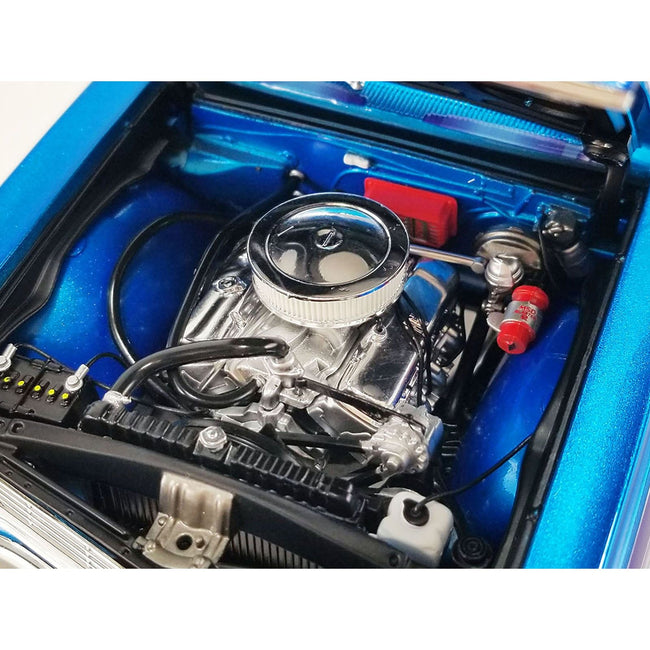 1965 Chevrolet El Camino Custom Laser Blue Metallic with Graphics "Southern Kings Customs" Limited Edition to 222 pieces Worldwide 1/18 Diecast Model Car by ACME - Acme - ModelCars.com