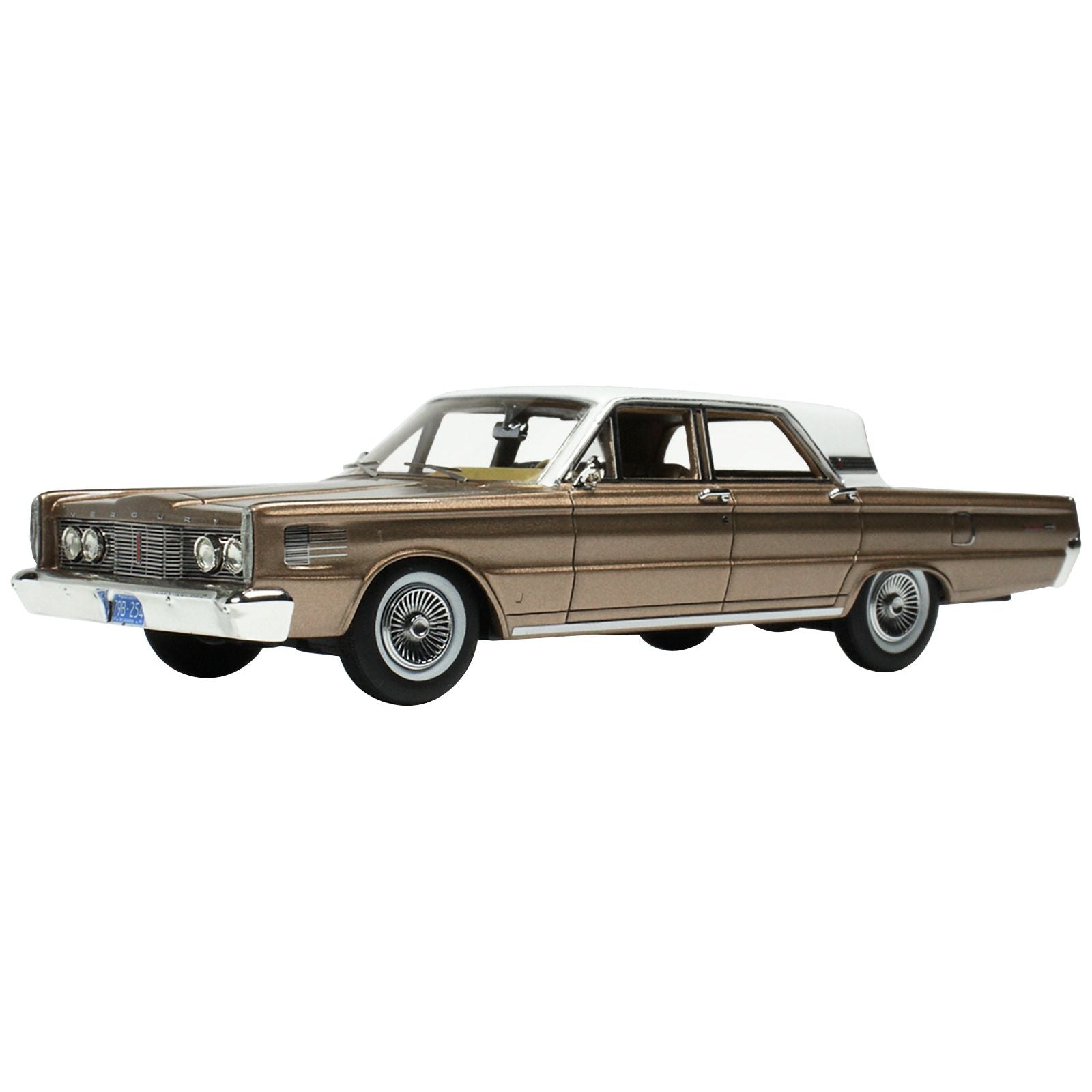 1965 Mercury Park Lane Pecan Frost Brown Metallic with White Top Limited Edition to 200 pieces Worldwide 1/43 Model Car by Goldvarg Collection - Goldvarg Collection - ModelCars.com