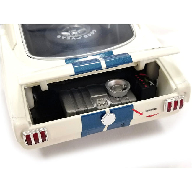 1965 Shelby GT 350R 7 "Stirling Moss" White with Blue Stripes Limited Edition to 516 pieces Worldwide 1/18 Diecast Model Car by ACME-Acme-ModelCars.com