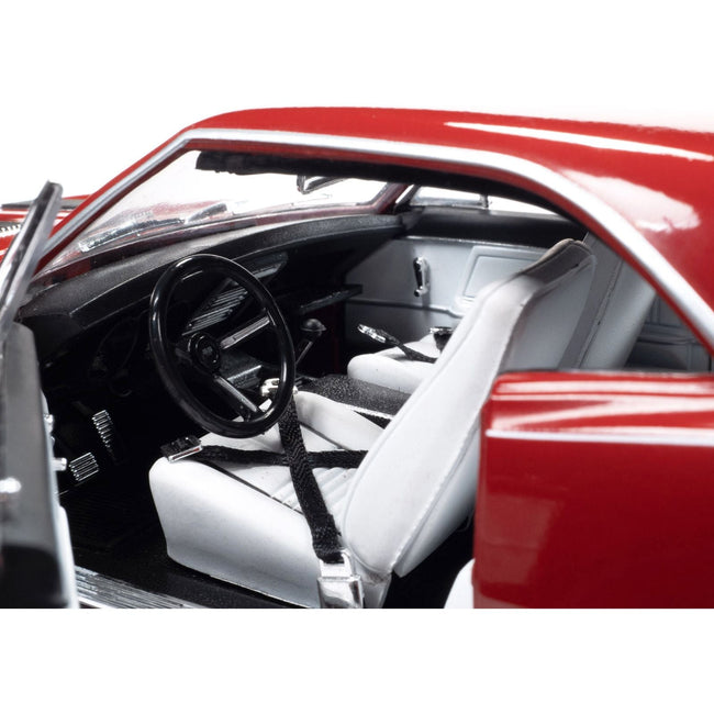 1967 Chevrolet Camaro RS/SS Bolero Red with White Stripe and White Interior "Hemmings Motor News" Magazine Cover Car (March 2014) 1/18 Diecast Model Car by Auto World-Autoworld-ModelCars.com