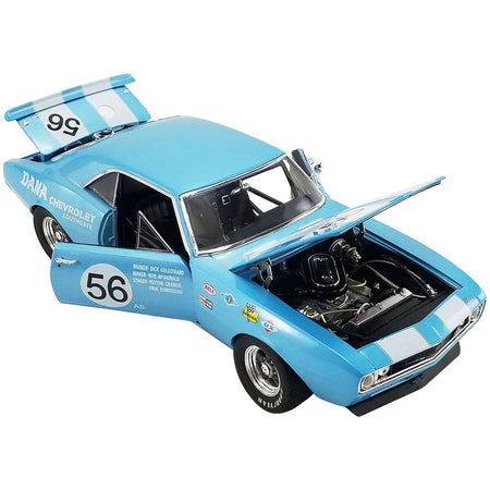 1967 Chevrolet Camaro Z/28 Trans Am 56 "Dana Chevrolet Southgate" Light Blue with White Stripes and Graphics Limited Edition to 600 pieces Worldwide "ACME Exclusive" Series 1/18 Diecast Model Car by GMP-GMP-ModelCars.com
