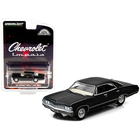 1967 Chevrolet Impala Sport Sedan Tuxedo Black "Hobby Exclusive" 1/64 Diecast Model Car by Greenlight - Greenlight - ModelCars.com