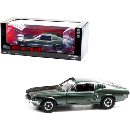 1968 Ford Mustang GT Fastback Highland Green Metallic 1/18 Diecast Model Car by Greenlight - Greenlight - ModelCars.com