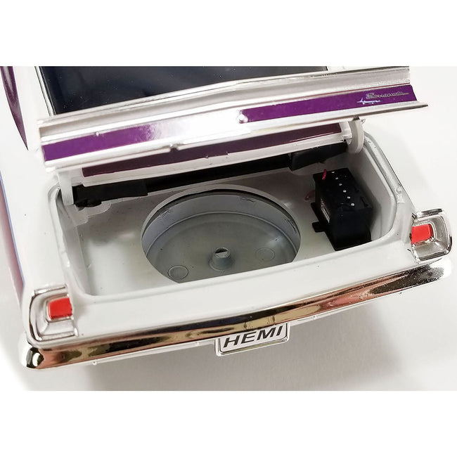 1968 Plymouth Barracuda Purple Metallic and White "Billy the Kid" Limited Edition to 822 pieces Worldwide 1/18 Diecast Model Car by ACME - Acme - ModelCars.com