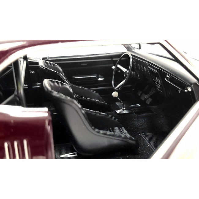 1968 Pontiac Firebird Maroon Metallic "Drag Outlaws" Series Limited Edition to 400 pieces Worldwide 1/18 Diecast Model Car by ACME-Acme-ModelCars.com