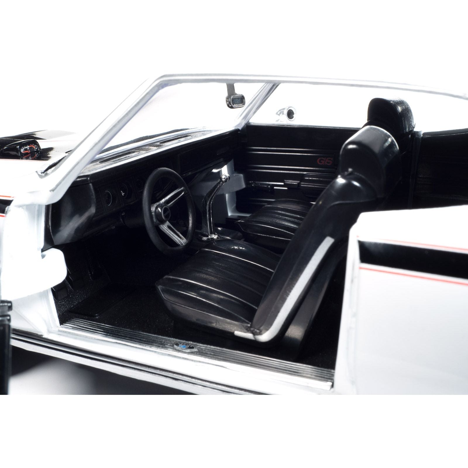 1970 Buick GSX Apollo White with Black and Red Stripes "Muscle Car & Corvette Nationals" (MCACN) "American Muscle" Series 1/18 Diecast Model Car by Auto World - Autoworld - ModelCars.com