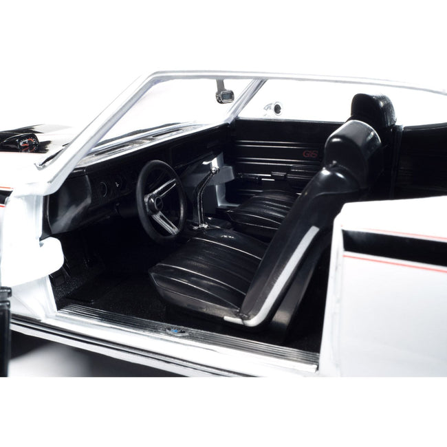 1970 Buick GSX Apollo White with Black and Red Stripes "Muscle Car & Corvette Nationals" (MCACN) "American Muscle" Series 1/18 Diecast Model Car by Auto World - Autoworld - ModelCars.com