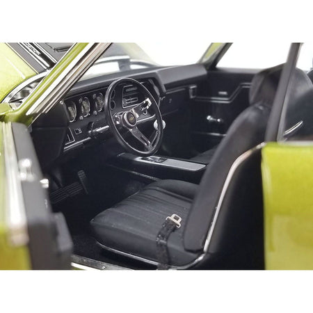 1970 Chevrolet Chevelle SS Restomod Citrus Green Metallic with Black Stripes Limited Edition to 318 pieces Worldwide 1/18 Diecast Model Car by ACME-Acme-ModelCars.com