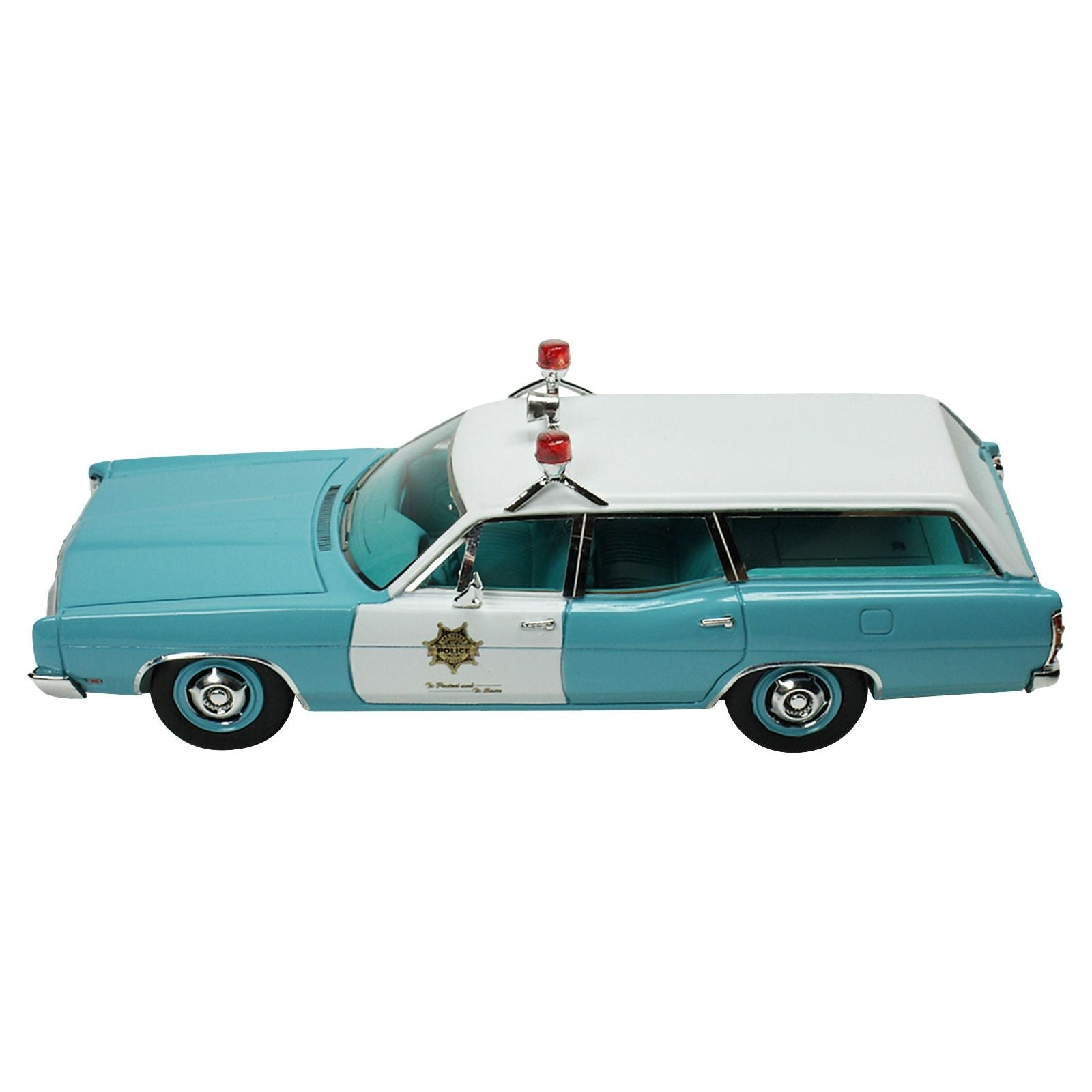 1970 Ford Galaxie Station Wagon Light Blue and White with Light Blue Interior "Las Vegas Police Department" Limited Edition to 180 pieces Worldwide1/43 Model Car by Goldvarg Collection - Goldvarg Collection - ModelCars.com