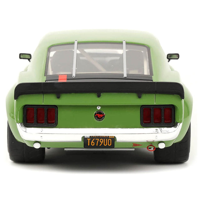 1970 Ford Mustang Widebody "By Ruffian" Green with Black Stripes 1/18 Model Car by GT Spirit for ACME - GT Spirit - ModelCars.com