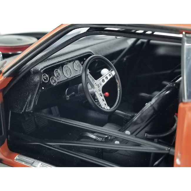 1970 Plymouth HEMI Barracuda Orange and Matt Black "Pork Chop's Something Fishy" Limited Edition to 450 pieces Worldwide 1/18 Diecast Model Car by ACME - Acme - ModelCars.com