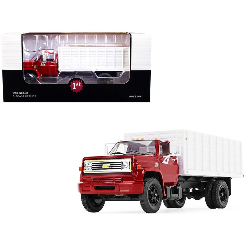 1970s Chevrolet C65 Grain Truck with Corn Load Red and White 1/34 Diecast Model by First Gear - First Gear - ModelCars.com