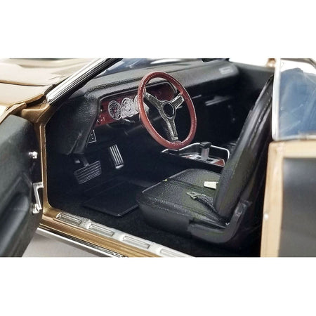 1971 Plymouth Hemi Barracuda "Super Track Pack" Gold Leaf Metallic and Matt Black Limited Edition to 912 pieces Worldwide 1/18 Diecast Model Car by ACME - Acme - ModelCars.com