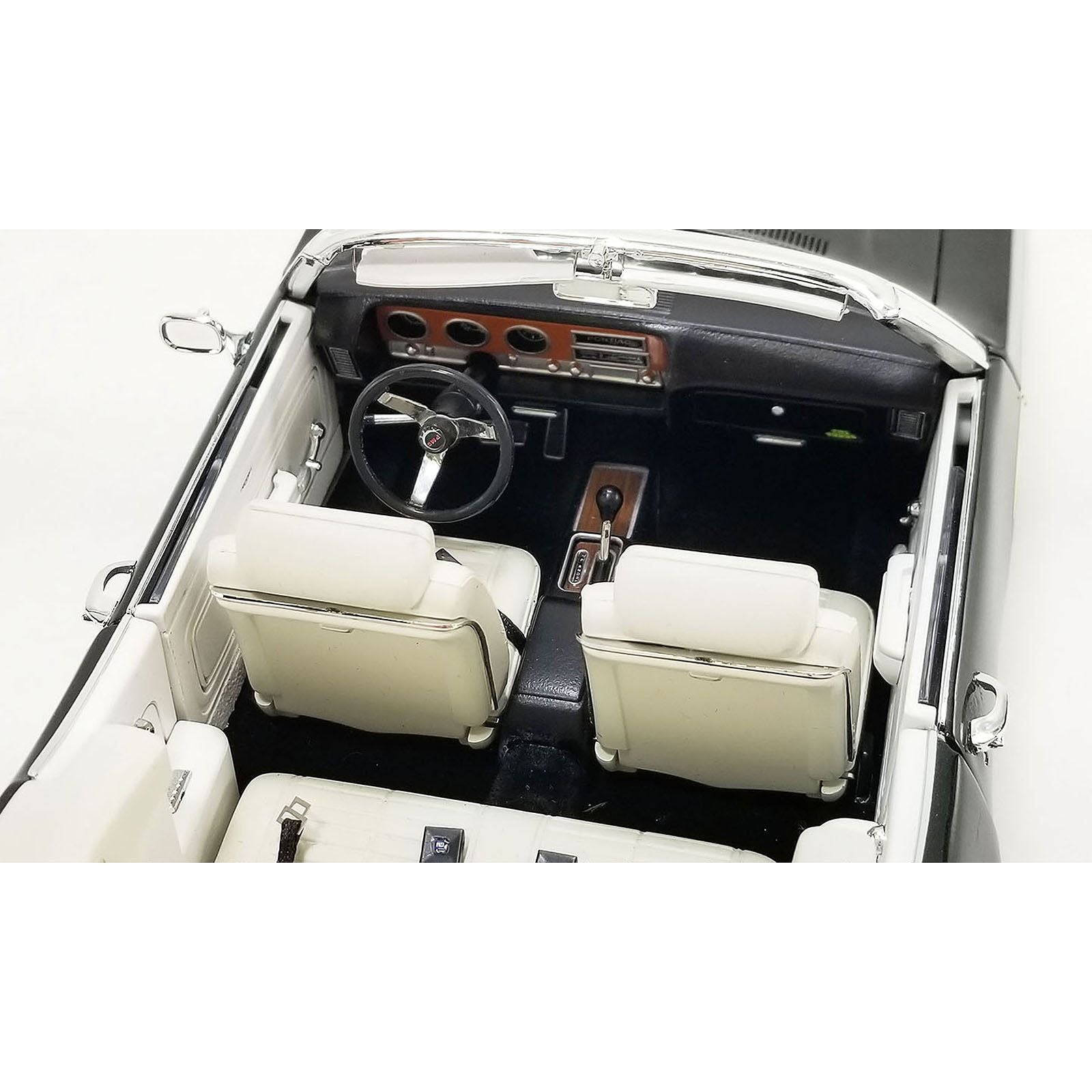 1971 Pontiac GTO Judge Convertible Laurentian Green Metallic with Graphics and White Interior Limited Edition to 252 pieces Worldwide 1/18 Diecast Model Car by ACME - Acme - ModelCars.com