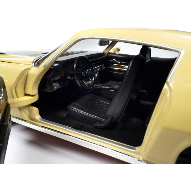 1972 Chevrolet Camaro RS Z28 Cream Yellow with Black Stripes "American Muscle" Series 1/18 Diecast Model Car by Auto World - Autoworld - ModelCars.com