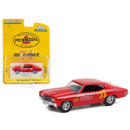 1972 Chevrolet Chevelle 71 Doc Mayner "Pennzoil" J. Gallery Drainage Winthrop (IA) "Hobby Exclusive" 1/64 Diecast Model Car by Greenlight-Greenlight-ModelCars.com