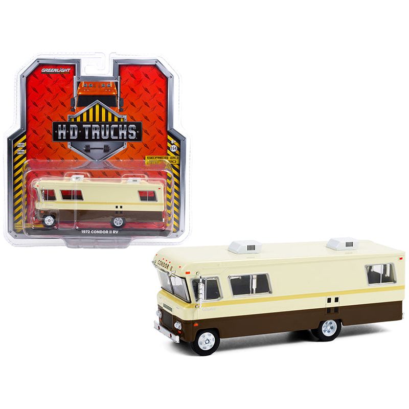 1972 Condor II RV Beige and Brown "H.D. Trucks" Series 20 1/64 Diecast Model by Greenlight - Greenlight - ModelCars.com